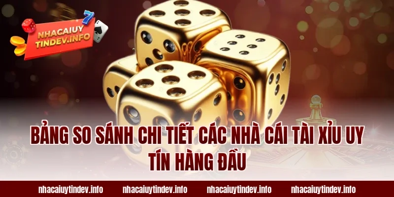 Bảng So Sánh Chi Tiết Các Nhà Cái Tài Xỉu Uy Tín Hàng Đầu